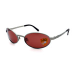 Unisex Crystal TR152209 Polarized Sunglasses // Matte Silver + Chestnut