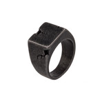 Cracked Ring // Aged Black (Size 8)