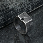 Cracked Ring // Aged Black (Size 8)