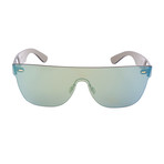 Men's Flat Top Sunglasses // Green (Green)