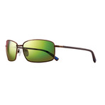 Tate S Polarized Sunglasses // Brown // Green Water Lens