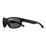 Baseliner L Polarized Sunglasses // Matte Black // Graphite Lens