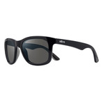 Huddie Polarized Sunglasses // Shiny Black Frame + Graphite Lens