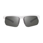 Cusp S Polarized Sunglasses // White Frame + Graphite Lens
