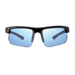 Cusp S Polarized Sunglasses // Matte Black Frame + Blue Water Lens