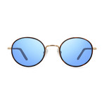 Brayton Polarized Sunglasses // Gold Frame + Blue Water Lens