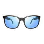 Slater S Polarized Sunglasses // Matte Black Frame + Blue Water Lens