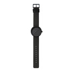 Tube Watch D38 // Black // Sand Cordura + Leather (Black Leather)