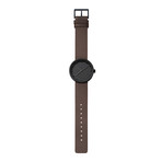 Tube Watch D38 // Black // Sand Cordura + Leather (Black Leather)