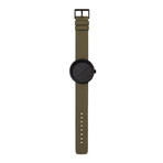 Tube Watch D38 // Black // Sand Cordura + Leather (Black Leather)