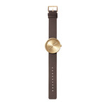 Tube Watch D38 // Brass // Gray Cordura + Leather (Black Leather)