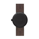 Tube Watch D38 // Black // Sand Cordura + Leather (Black Leather)