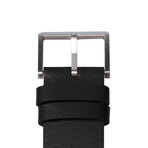 Tube Watch D38 // Steel // Sand Cordura + Leather (Black Leather)