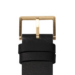 Tube Watch D38 // Brass // Gray Cordura + Leather (Black Leather)