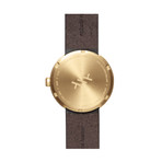 Tube Watch D38 // Brass // Gray Cordura + Leather (Black Leather)