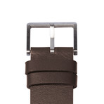 Tube Watch D38 // Steel // Sand Cordura + Leather (Black Leather)