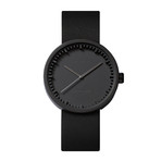 Tube Watch D38 // Black // Sand Cordura + Leather (Black Leather)