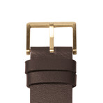 Tube Watch D38 // Brass // Gray Cordura + Leather (Black Leather)