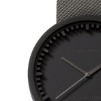 Tube Watch D38 // Black // Sand Cordura + Leather (Black Leather)