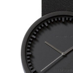 Tube Watch D38 // Black // Sand Cordura + Leather (Black Leather)