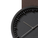 Tube Watch D38 // Black // Sand Cordura + Leather (Black Leather)