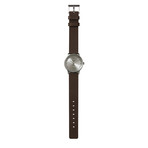 Tube Watch T32 // Steel // Sand Nato (Black Leather)