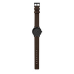 Tube Watch T32 // Black // Sand Nato (Black Leather)