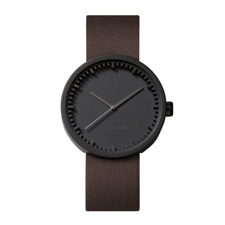 Tube Watch D42 // Black // Sand Cordura + Leather (Black Leather)