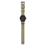 Tube Watch T32 // Black // Sand Nato (Black Leather)