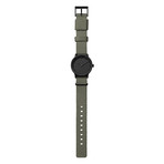 Tube Watch T32 // Black // Sand Nato (Black Leather)