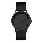 Tube Watch T32 // Black // Sand Nato (Black Leather)