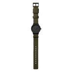 Tube Watch T32 // Black // Sand Nato (Black Leather)