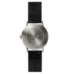 Tube Watch T32 // Steel // Sand Nato (Black Leather)