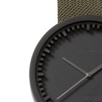 Tube Watch D42 // Black // Sand Cordura + Leather (Black Leather)