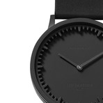 Tube Watch T32 // Black // Sand Nato (Black Leather)