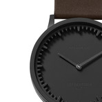 Tube Watch T32 // Black // Sand Nato (Black Leather)