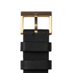 Tube Watch T32 // Brass // Gray Nato (Black Leather)