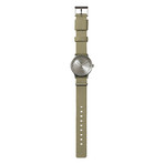 Tube Watch T40 // Steel // Sand Nato (Black Leather)