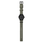 Tube Watch T40 // Black // Sand Nato (Black Leather)