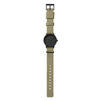 Tube Watch T40 // Black // Sand Nato (Black Leather)