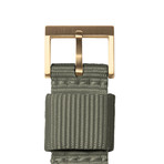 Tube Watch T32 // Brass // Gray Nato (Black Leather)