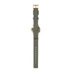 Tube Watch T40 // Brass // Gray Nato (Black Leather)