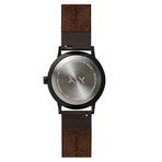 Tube Watch T40 // Black // Sand Nato (Black Leather)