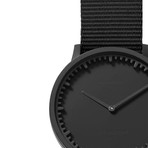 Tube Watch T40 // Black // Sand Nato (Black Leather)