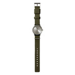 Tube Watch T32 // Steel // Sand Nato (Black Leather)