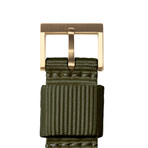 Tube Watch T32 // Brass // Gray Nato (Black Leather)