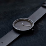 Tube Watch D42 // Black // Sand Cordura + Leather (Black Leather)