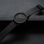 Tube Watch T32 // Black // Sand Nato (Black Leather)