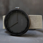 Tube Watch D38 // Black // Sand Cordura + Leather (Black Leather)