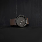 Tube Watch D38 // Black // Sand Cordura + Leather (Black Leather)